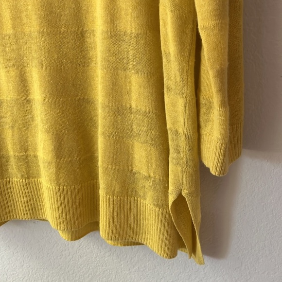 Lilla P Yellow Crew Neck Sweater with Ribbed Knit - Picture 6 of 10